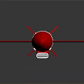 White Red Blue Ballistic Missile With Fins And Stripes On Black Background